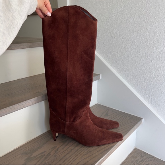 NWOB Staud Western Wally Boots in Mahogany Brown - Picture 5 of 7